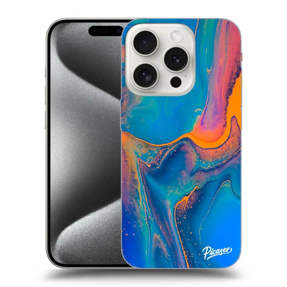 Picasee husă neagră din silicon pentru Apple iPhone 15 Pro - Rainbow ...